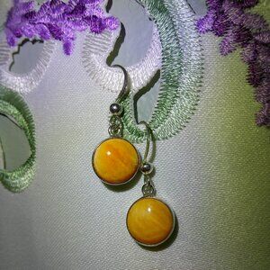 NEW Jay King Spiny Oyster Shell Round Drop Earrings Sterling Silver DTR HSN